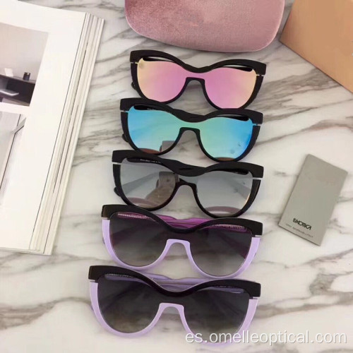 Gafas de sol con espejos de colores para mujer